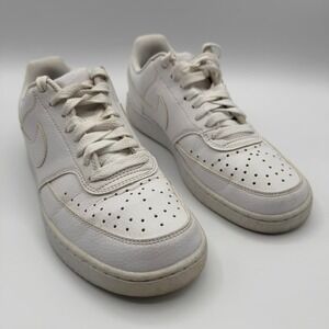 Nike Court Vision Low Shoes Women's Size 8 White Casual Walking Sneakers